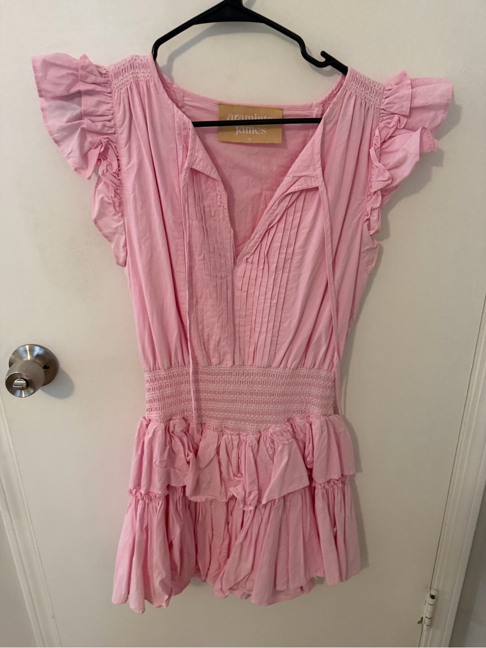Pink Ruffle Short Dress